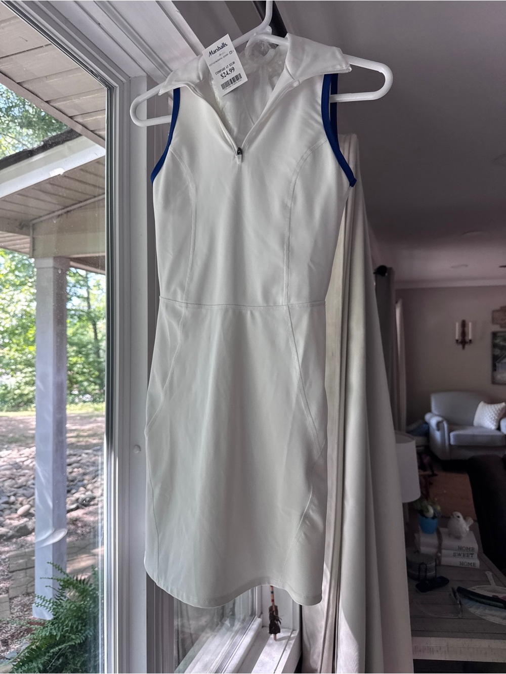 Sincerely Jules Active White Sleeveless Zip-Front tennis/ pickle ball dress